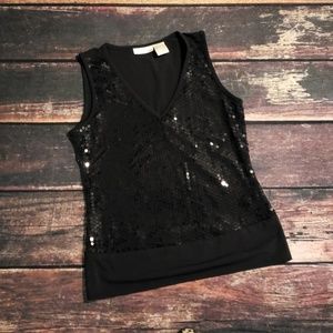 Worthington Sleeveless Sequined Top